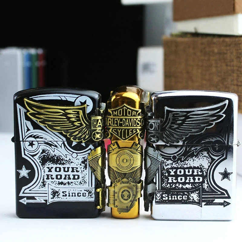 

Lighter Kerosene Butane Gas Metal Windproof Gadgets for Men Smoking Accessories Factory Direct Sales