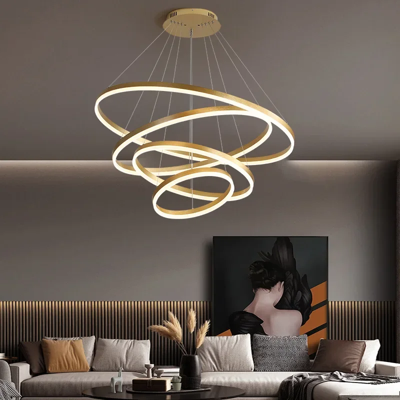 5 Round Ring Led Ceiling Chandeliers for Living Dining Room Staircase Hanging Lamp Home Decore Pendant Lighting Fixtures led chandelier,ceiling chandelier,art lighting fixtures