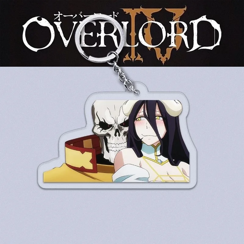 Portachiavi Overlord Albedo Ainz Ooal Abito Anime Personaggio Portachiavi Carino Anime Cartoon Acrilico Portachiavi Anime Merch Cosplay Portachiavi Ciondolo Accessori, Set da 3 pezzi