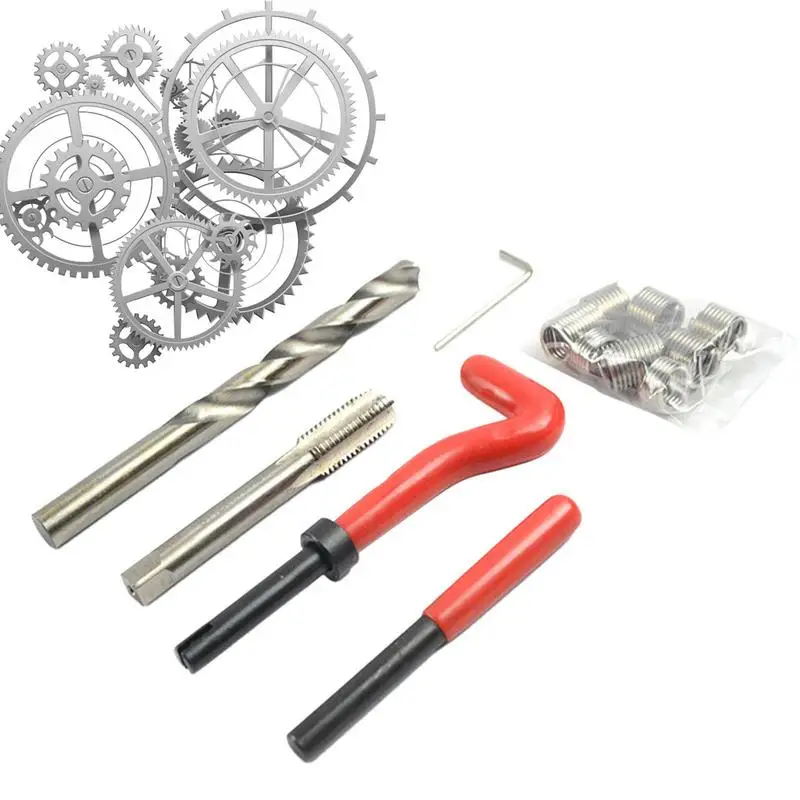 

Universal Thread Repair Kit HSS Drill Bits Taps Threaded Inserts Installation Tool Stainless M5 M6 M8 M10 M12 Thread Repair