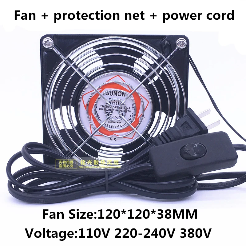 Ventilador de Refrigeração Industrial Dp200a 12cm 110*38 mm da Exaustão do Chassi do Armário da Soldadura 220v 240v 380v 120 v Novo