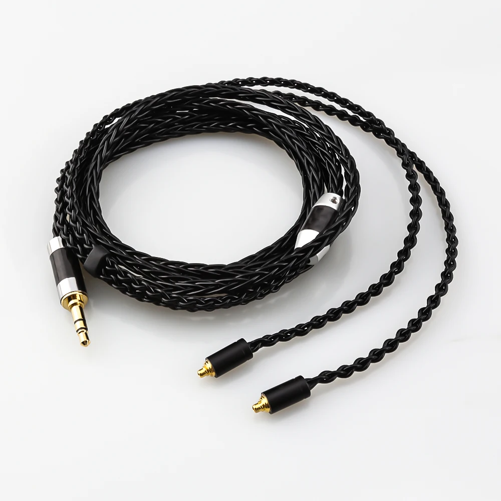 Fidelidade 3.5 mm 2.5 mm 4.4 mm Xlr Núcleo Banhado a Prata Preto Cabo do Fone de Ouvido para Sennheiser Ie300 Ie900 Alta - Image 6