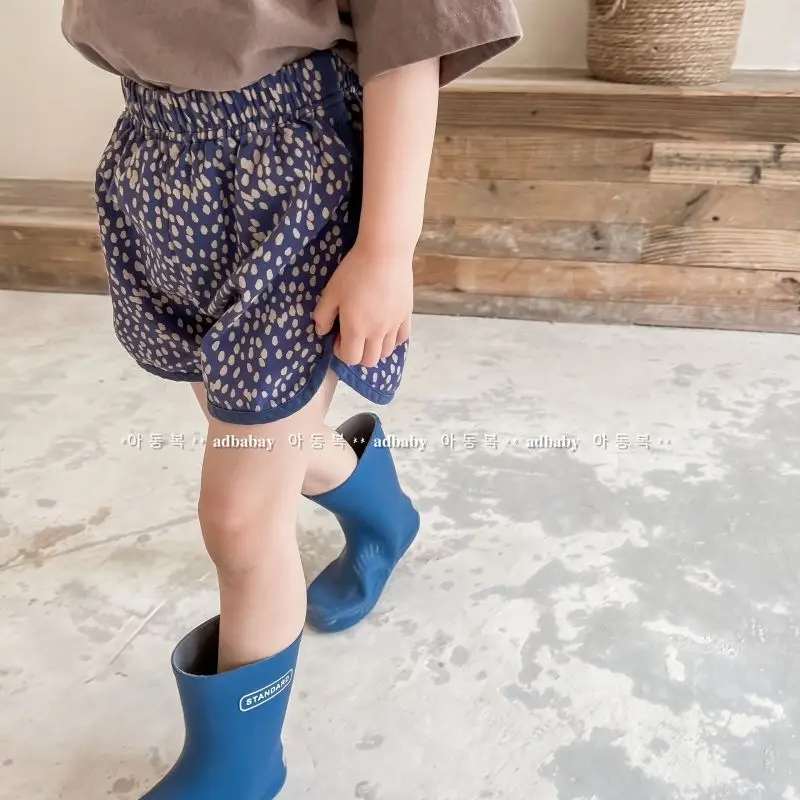 Kids Shorts Above Knee Length Elastic Waist Print Loose Straight Cool Designable Popular Smart Summer Children Unisex