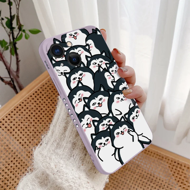 Cute Dogs Phone Case For iPhone 13 12 Pro Max Mini 11 Pro Max X XR XS MAX SE2020 8 7 Plus 6 6S Plus Silicone Cover phone pouches Cases & Covers