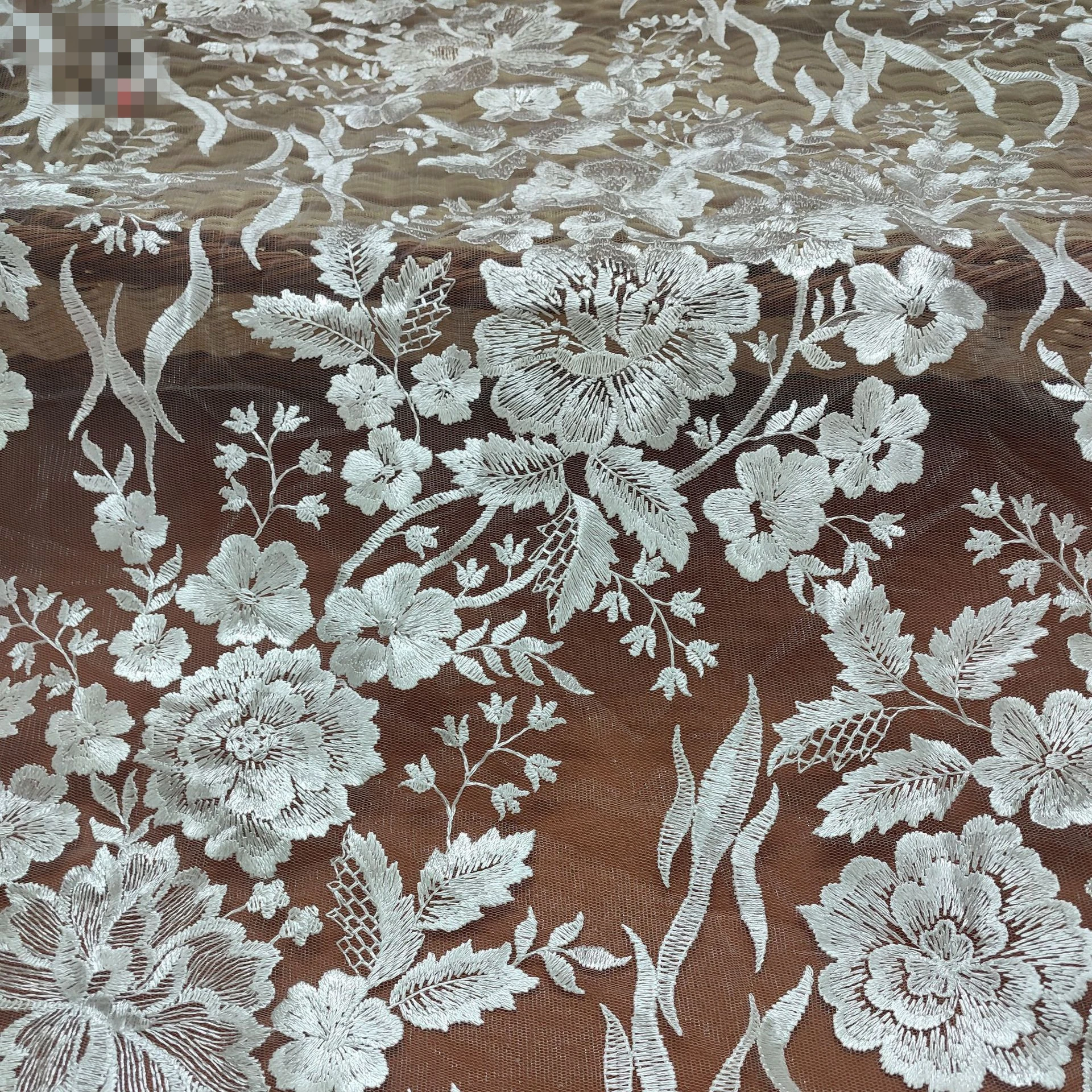 130CM Wide Embroidery Tulle Mesh Lace Alibaba com Apparel Fabrics Textiles Fabric and Lace Allover Flowers Elegant Home DIY Sew