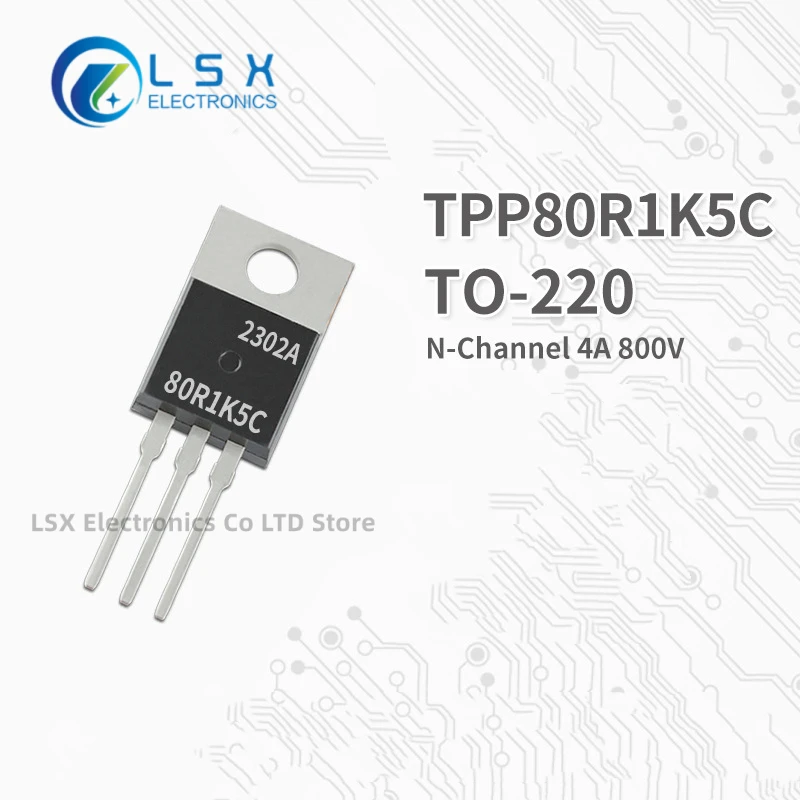 

10PCS NEW Original Factory Direct Sales TPP80R1K5C TO-220 N Channel MOS Field effect transistor 4A 800V