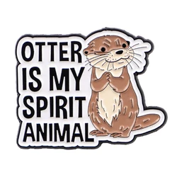 Enamel Otter Lover Funny Brooch Pin - Cute Fashion Accessory and Gift (1)