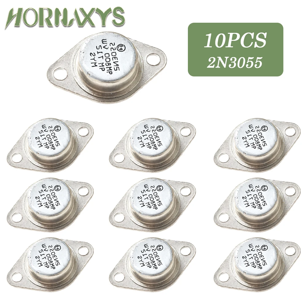 10PCS 2N3055 Power Transistors NPN TO-3 Metal Case 15A 100V 115W bjt transistor transistors kit