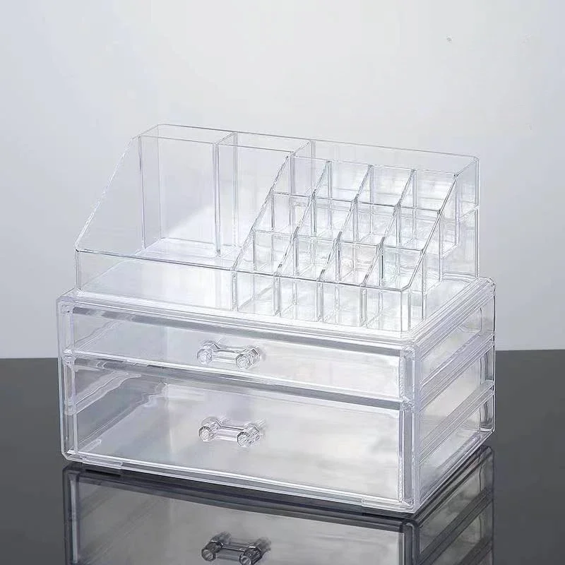 Desktop Makeup Storage Storage Multi-layer Drawer Lipstick organizer Black Organizer Multi-functional Transparent Makeup Box 4