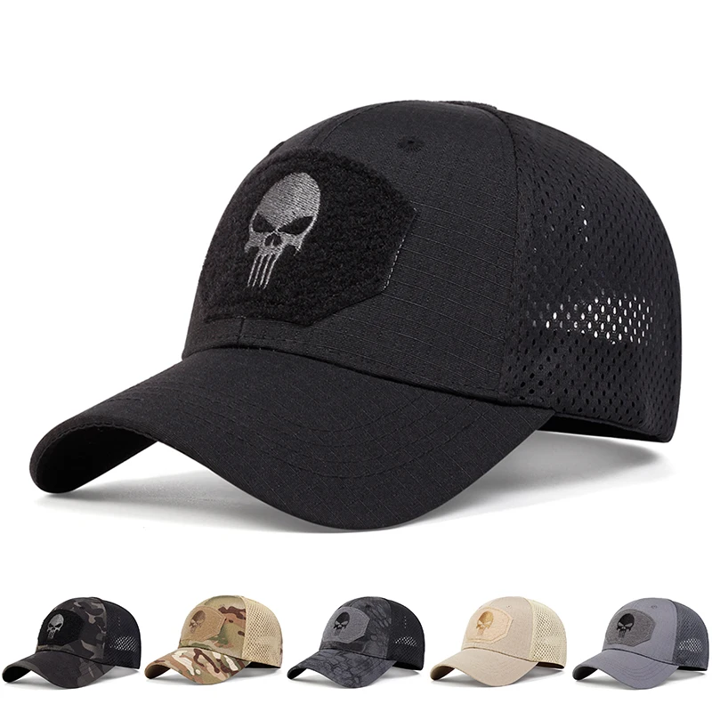 Baseball caps Unisex Skull Embroidery Lable Breathable Baseball Caps Spring and Autumn Outdoor Adjustable Casual Hat Sunscreen Hat