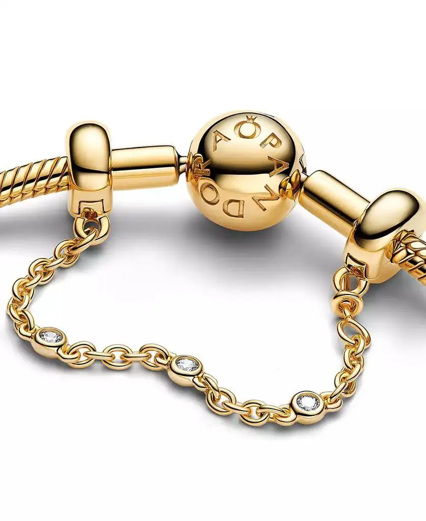 Pandora Gold-Plated Triple Clear Stone Safety Chain Charm Benefits