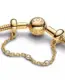 Pandora Gold-Plated Triple Clear Stone Safety Chain Charm - View 4