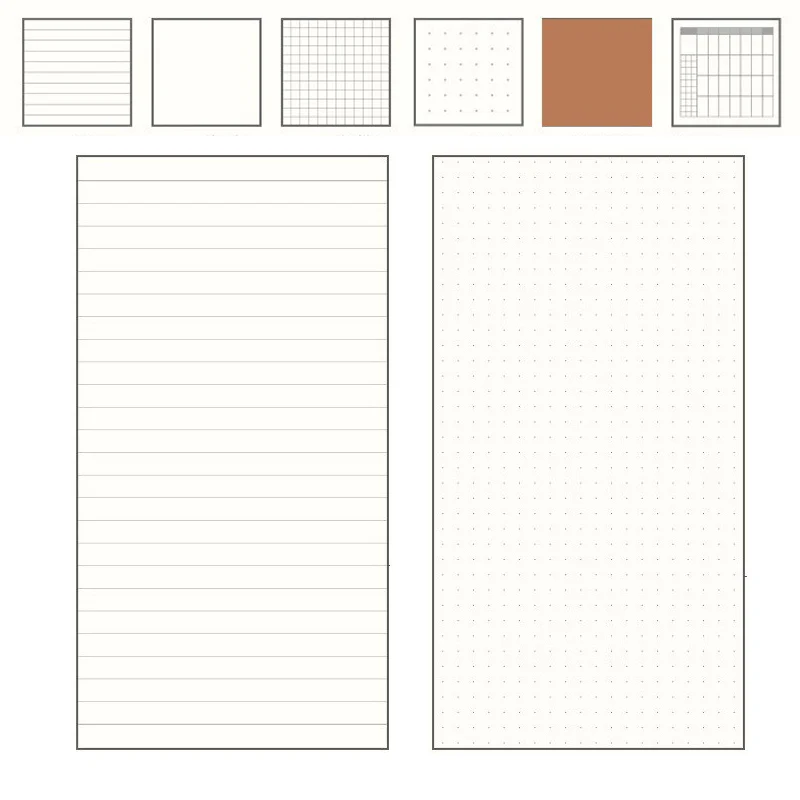 Kraft Paper Planner & Journal: 64-Page Lined, Blank, and Dot Grid Notebook