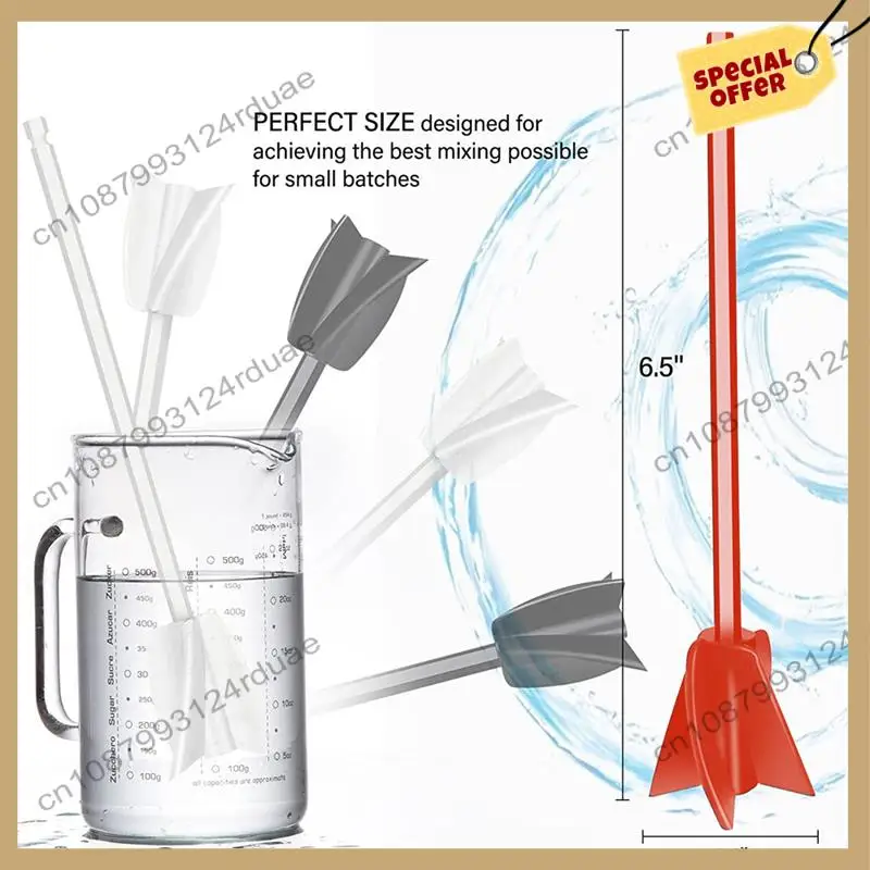 A75T 4Pcs 에폭시 혼합 스틱 페인트 교반 막대 퍼티 시멘트 페인트 믹서 부착물 (오일 페인트 용 드릴 척 포함)