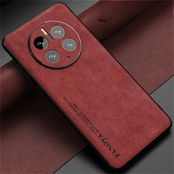 Luxury Retro Matte Sheepskin Phone Case - Anti - Fingerprint Shockproof Protective Cover - Honor X5C Plus (Red)