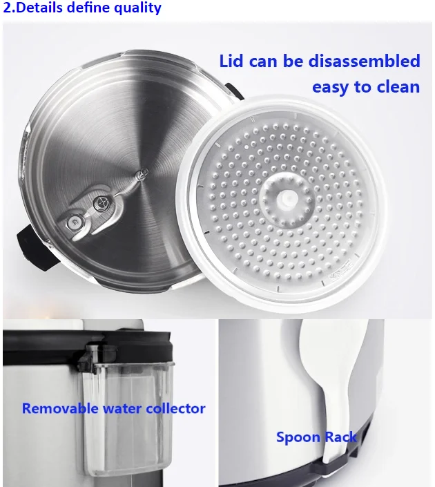 Big Capacity Commercial Multi-use Programmable Electric Pressure Cooker Big Capacity 6L Durable SS Housing 4