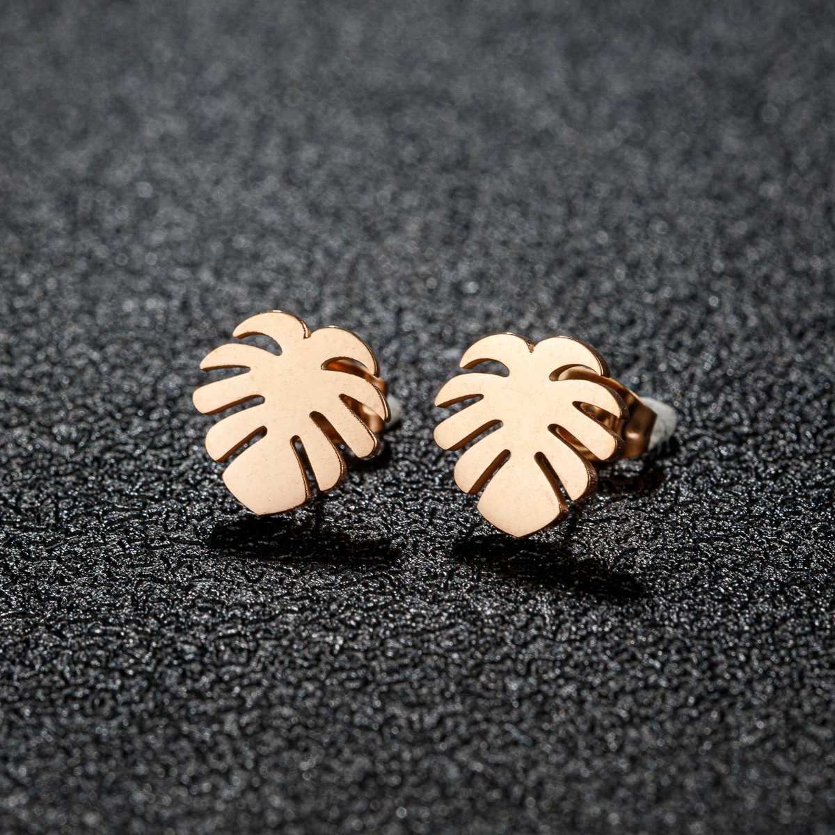 Edelstahl Kokosnuss baum Ohrring für Frauen Mädchen Palm blatt geometrische Metall Coco Joker Ohr stecker Sommerferien Schmuck Geschenke – Detail 3
