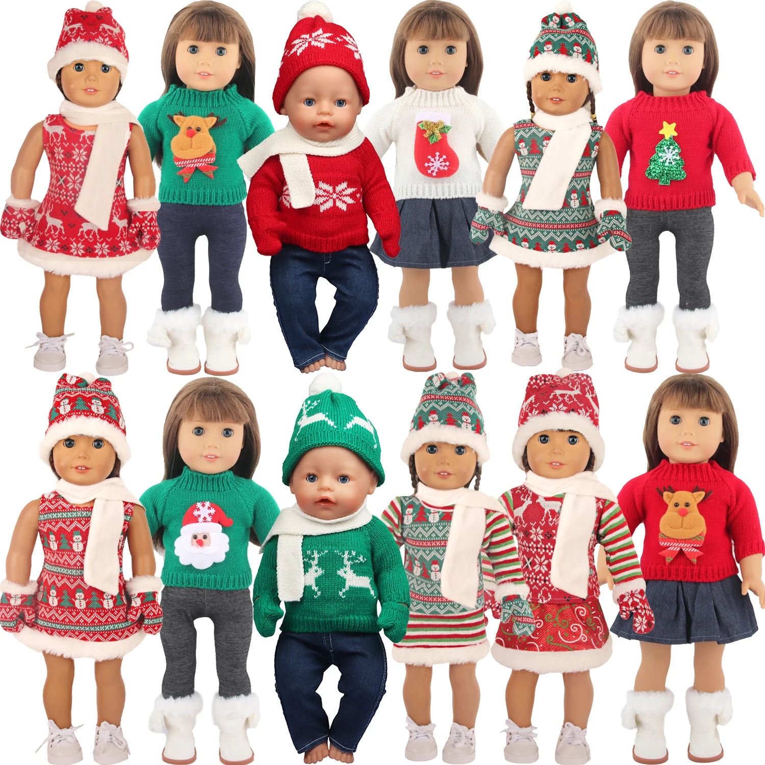 Vestido Blanco Con Flores Para Muñeca De 18 Pulgadas – Ropa Casual Para American Girl Y Muñecas De 43-46 Cm