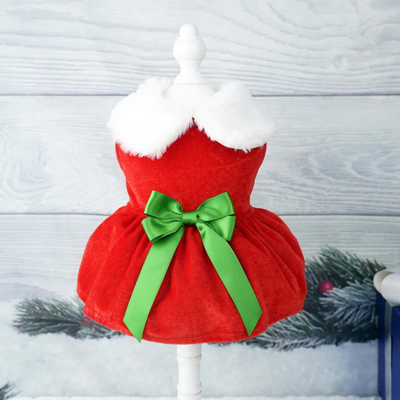 Pet Christmas Party Dresses for Cat and Small Dogs 3