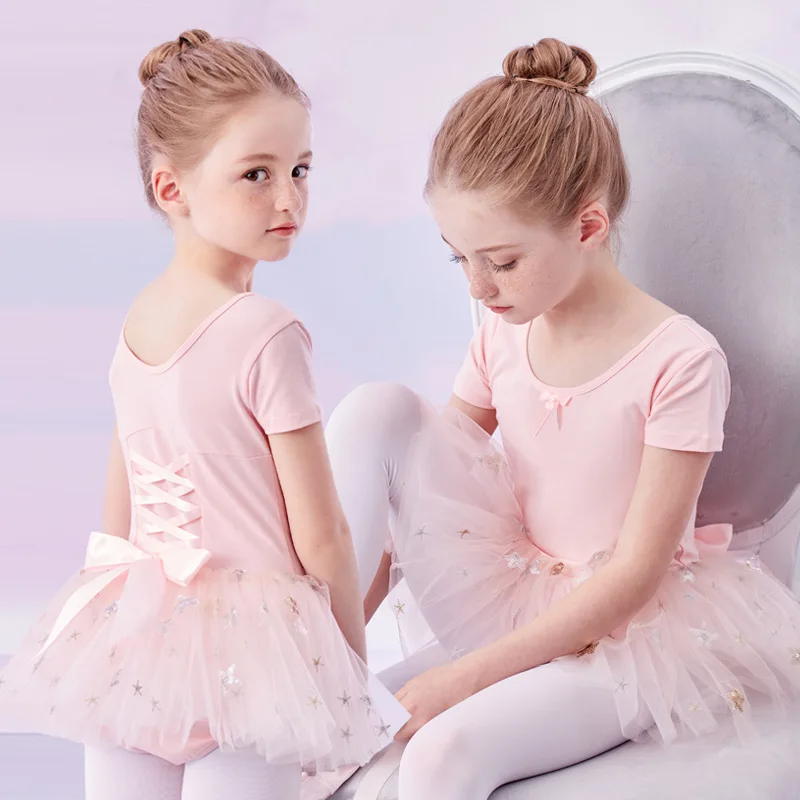 USHINE Dance Leotard Kids Tutu Skirts Gymnastics Ballet Leotards Short Dresses Costumes For Ballerina