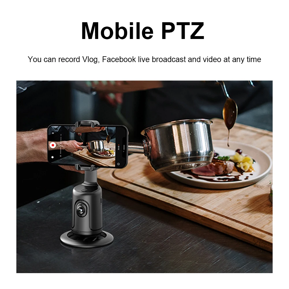 Intelligent Gimbal Stabilizer Smartphone Stabilizer Follow-up 360 Desktop Tracking Gimbal Selfie Stick Tripod for Record