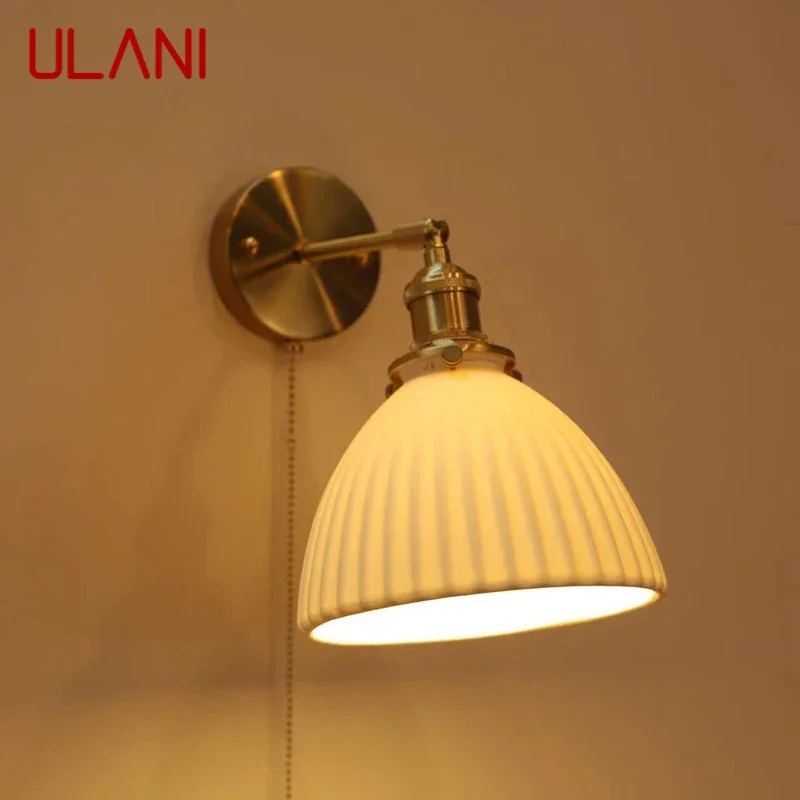 

ULANI Nordic Brass Wall Lamp Indoor Living Room Bedroom Bedside Lamp Modern Hotel Corridor Hallway Wall Lamp