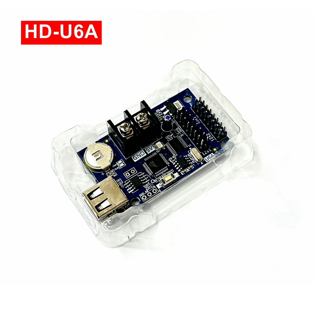 5 pcs Huidu HD-U6A mini Monochrome LED Control Card Support HUB12 P10 Single Color LED Module