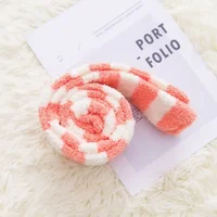 Soft Coral Fleece Knee Socks Winter Warm Girl Women Cute Cartoon Animal Stockings Striped Cozy Thigh High Christmas 2