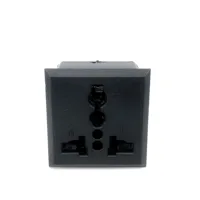Prise de courant universelle encliquetable à montage sur panneau, prise noire et blanche, US, UK, EU, Euro, AU, 250V, 13A, 1 pièce 5