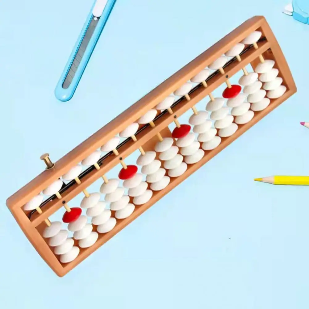 13-Row 5 Beads Abacus Mathematics Standard Abacus Soroban Learning Game Simulated Kids Beads Calculating Calculators