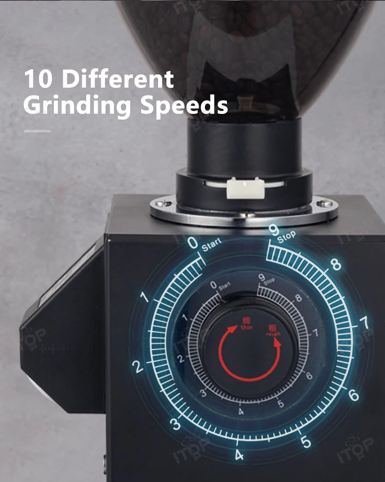 ITOP TCG64 Electric Grinder 64mm Flat Burr Grinder Quantitative Grinding Espresso Grinder Coffee Bean Grinder Miller 220V 110V 5