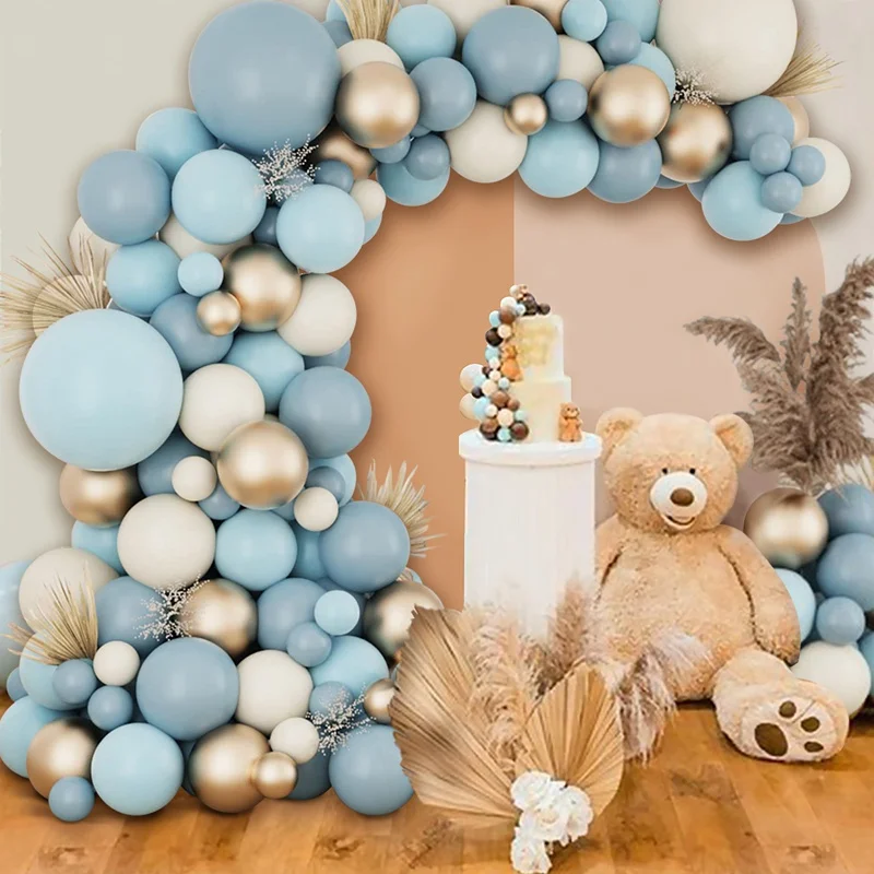 Description Picture 4 of itemBlue Balloon Garland Arch Kit Happy Birthday Party Decoration Baby Shower Globos Confetti Latex Baloon Wedding Party Supplies