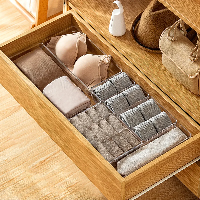 Organizer Cassetti in Acrilico Trasparente 4 Pezzi - Design Impilabile