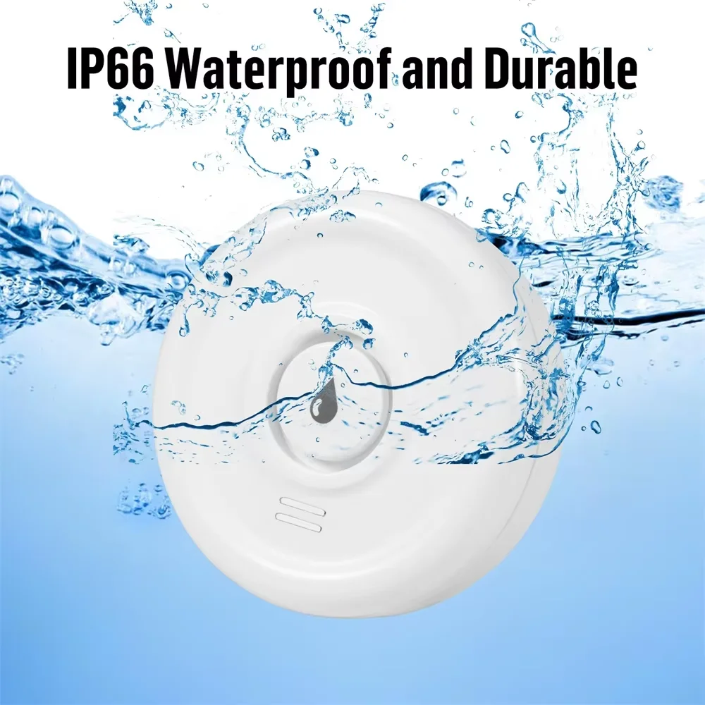 Tuya WiFi Flood Sensor Detector KERUI Tuya WiFi Flood Sensor Detector Loudly Sound Alarm Alert Water Leakage Sensor Detection Smart Life App Remote Monitoring
