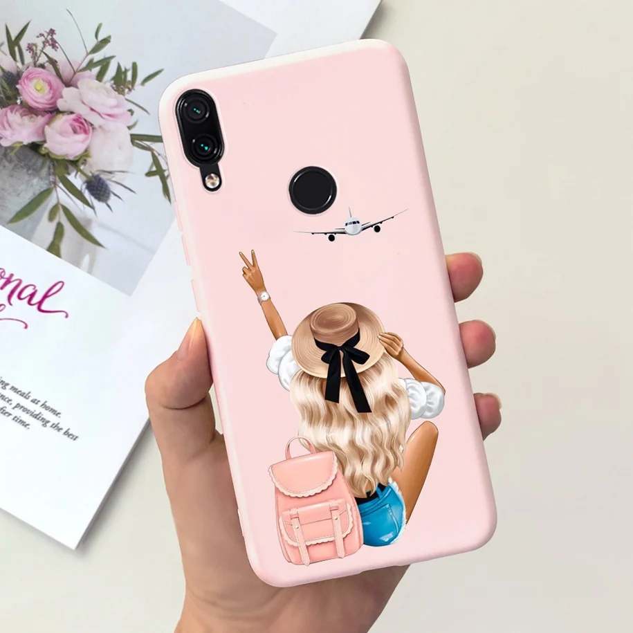 Phone Case Phone Protector Cover For Xiaomi Redmi Note 7 Pro Soft Silicone Cartoon Cover