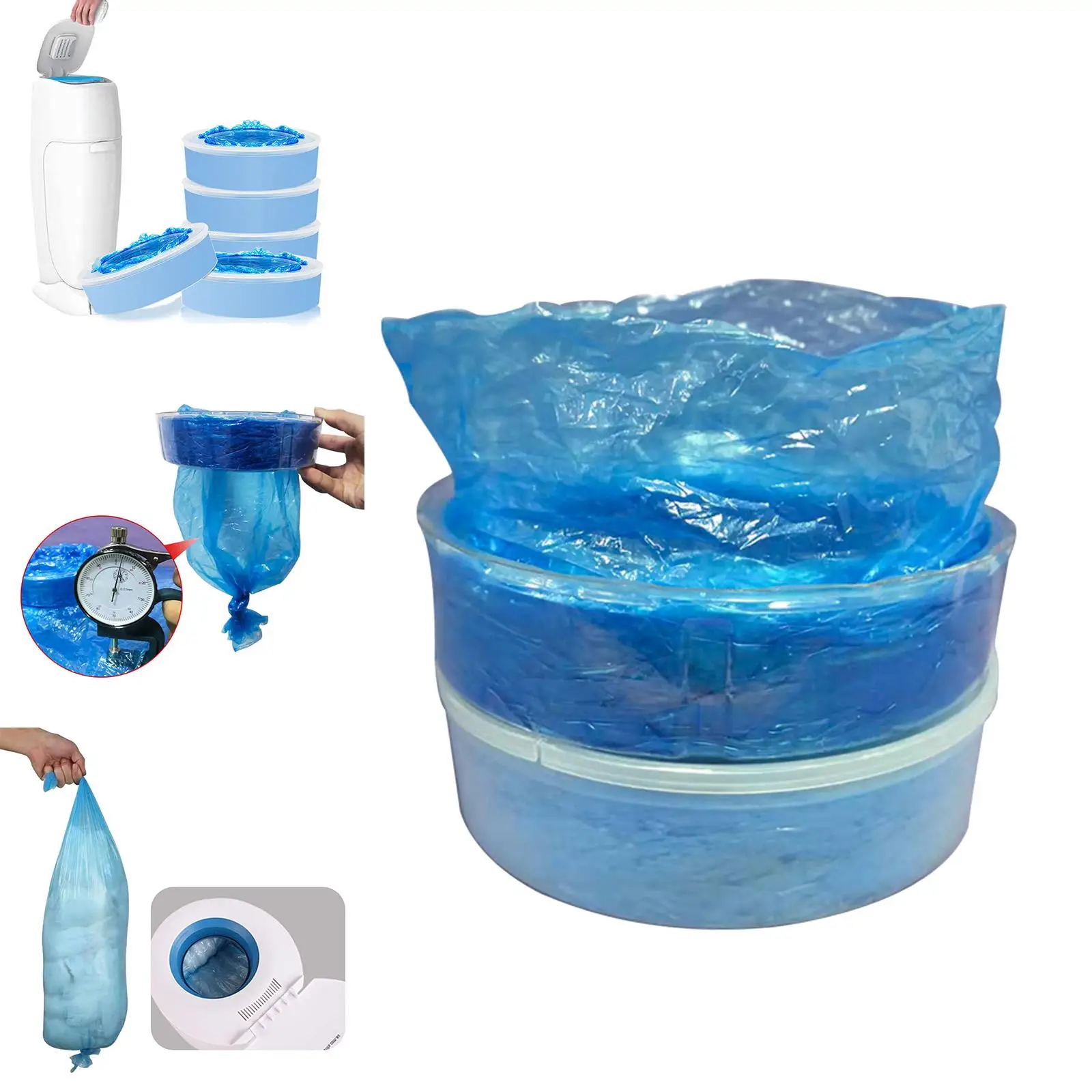 Diaper Pail Disposable Portable Waste Bag Clean Up Rubbish Bags For