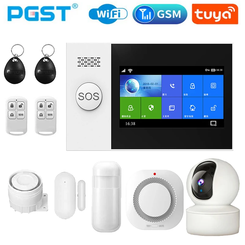 tuya-home-intelligent-alarm-system-with-pir-motion-sensor-smoke-alarm-anti-theft-safety-device-43-inch-screen-wifi-gsm