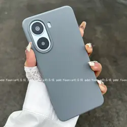 Liquid Silicone Stylish Anti-Fall Bumper Phone Case in Red for Redmi Turbo 4 (GRAY)