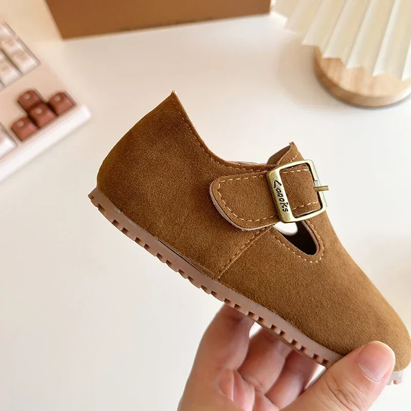 2023 frühjahr Neue Kinder Leder Schuhe für Mädchen Mode Koreanischen Stil Weiche Anti-rutschig Chic Vielseitig Atmungsaktive Wohnungen – Detail 11
