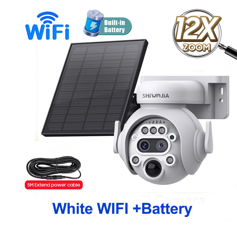 Shiwojia-ナイトビジョン付きソーラーセキュリティカメラ,監視,ptz