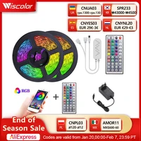 DC 12V LED Strip Light RGB 5050 Music Sync Color Changing Sensitive App Control Flexible Gaming Desk Lighting TV Backlight 1