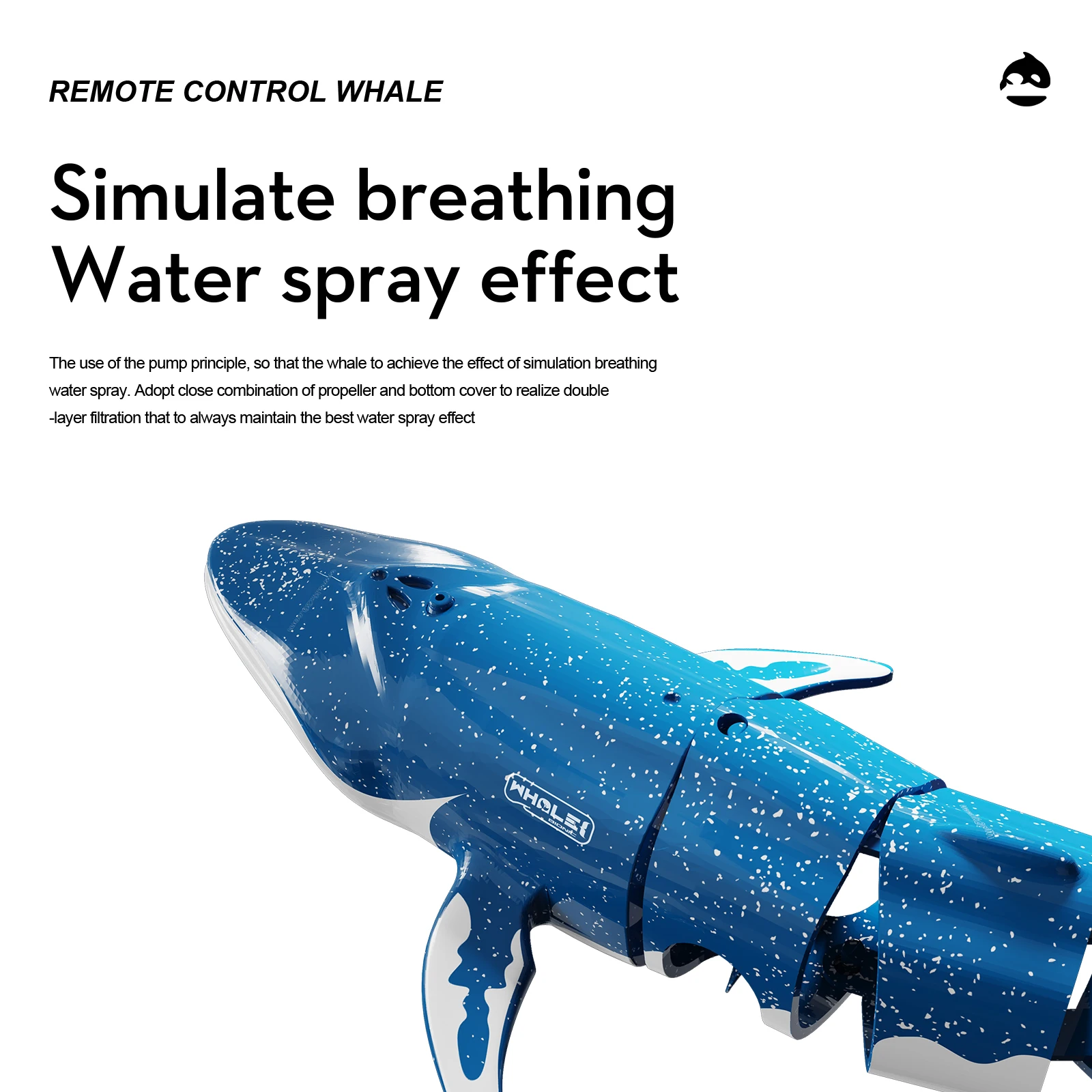 Underwater RC Submarine Remote Control Whales Shark Submarines Boat Toy Ship Diving in Pools Lake Gift Water toys for Children 5