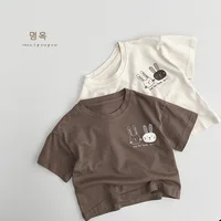 Summer Children T-Shirts 1-8Y Boys Girls Cotton Print Cartoon Short Sleeve T Shirts Tops Tees Toddler Wear Tshirt Kids Clothing 2