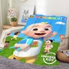 Cartoon Baby C-CoComelonSs Blanket Skin friendly comfort warm soft plush blanket suitable sofa living room office bedroom 3