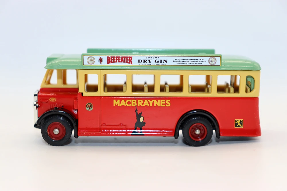 

LLEDO Days Gone model AEC Single Decker Bus Beefeater Gin Diecast Toys UK Bus for collection gift