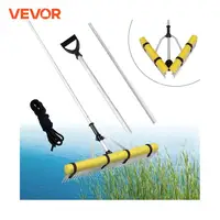 VEVOR Landscape Rake 36" Head Aluminum Landscape Rake Lake Weed Rake with Adjustable Extension Handle for Weeding Lake Garden 1