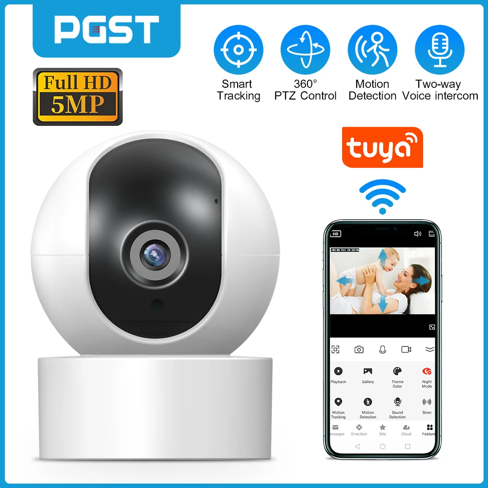 PGSTIPCamera1080PindoorHumanDetectionNightVisionWifiCamera