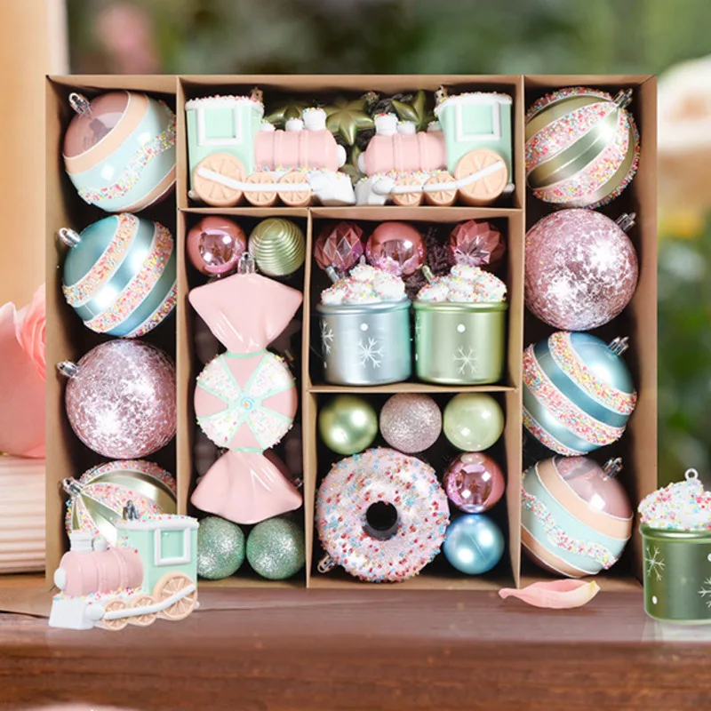 

Macaron форма для пончиков три доступных набора с гальваническим покрытием, окрашенная технология, украшения для рождественской елки