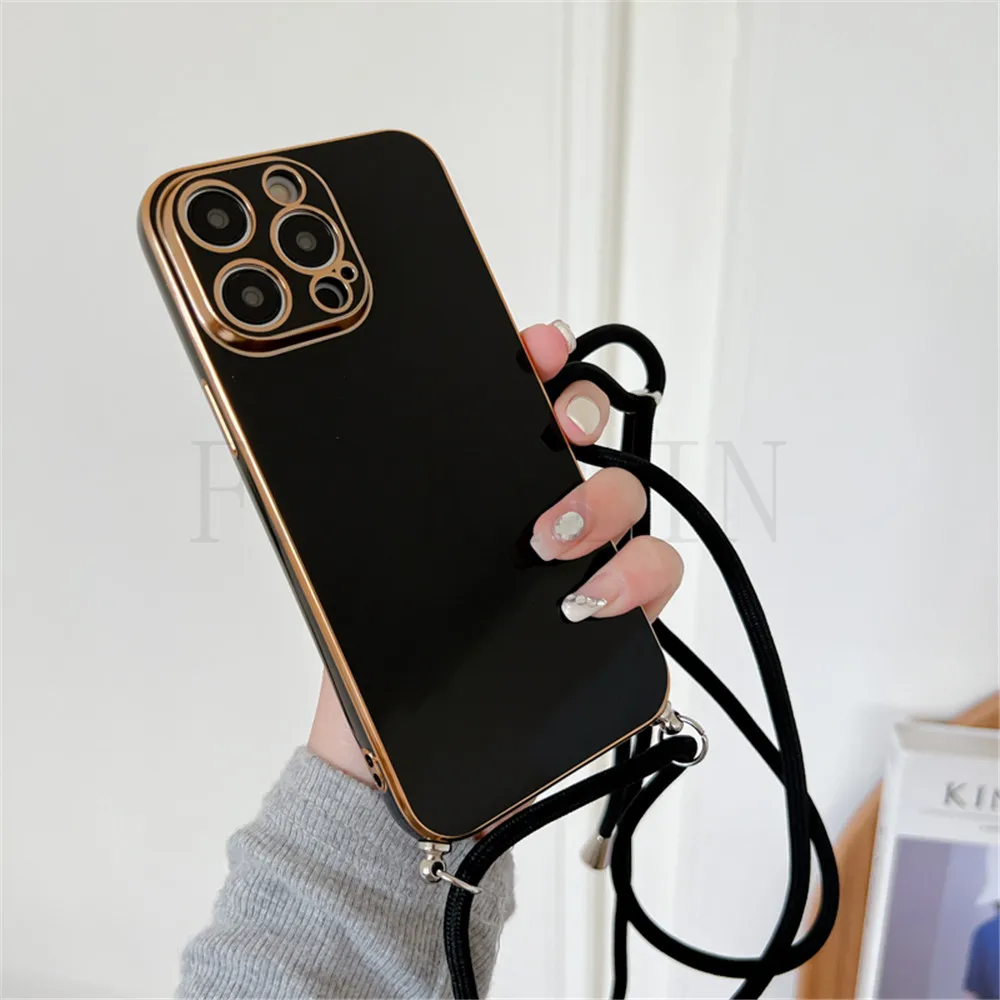 Crossbody Necklace Strap Cord Lanyard Plating Phone Case Cover