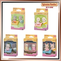 Sylvanian Families Anime Figures Persian Cat Twins Triplets Babies Husky Rabbit Twins Action Figure Christmas Gift For Child 1